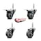 Service Caster 3 Inch Thermoplastic  Rubber Swivel 34 Inch Threaded Stem Caster Set 2 Total Lock Brakes SCC-TSTTL20S314-TPRB-34212-2-S-2 - alternate 4